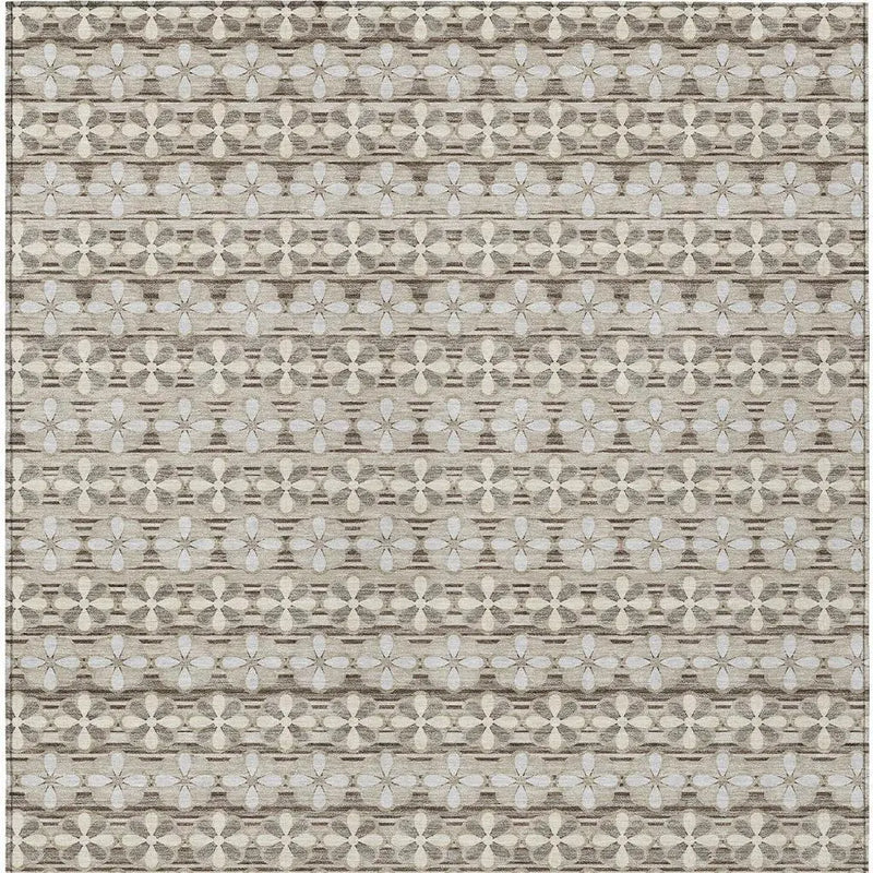 5' X 8' Ivory And Blue Striped Washable Indoor Outdoor Area Rug Homeroots Outdoor