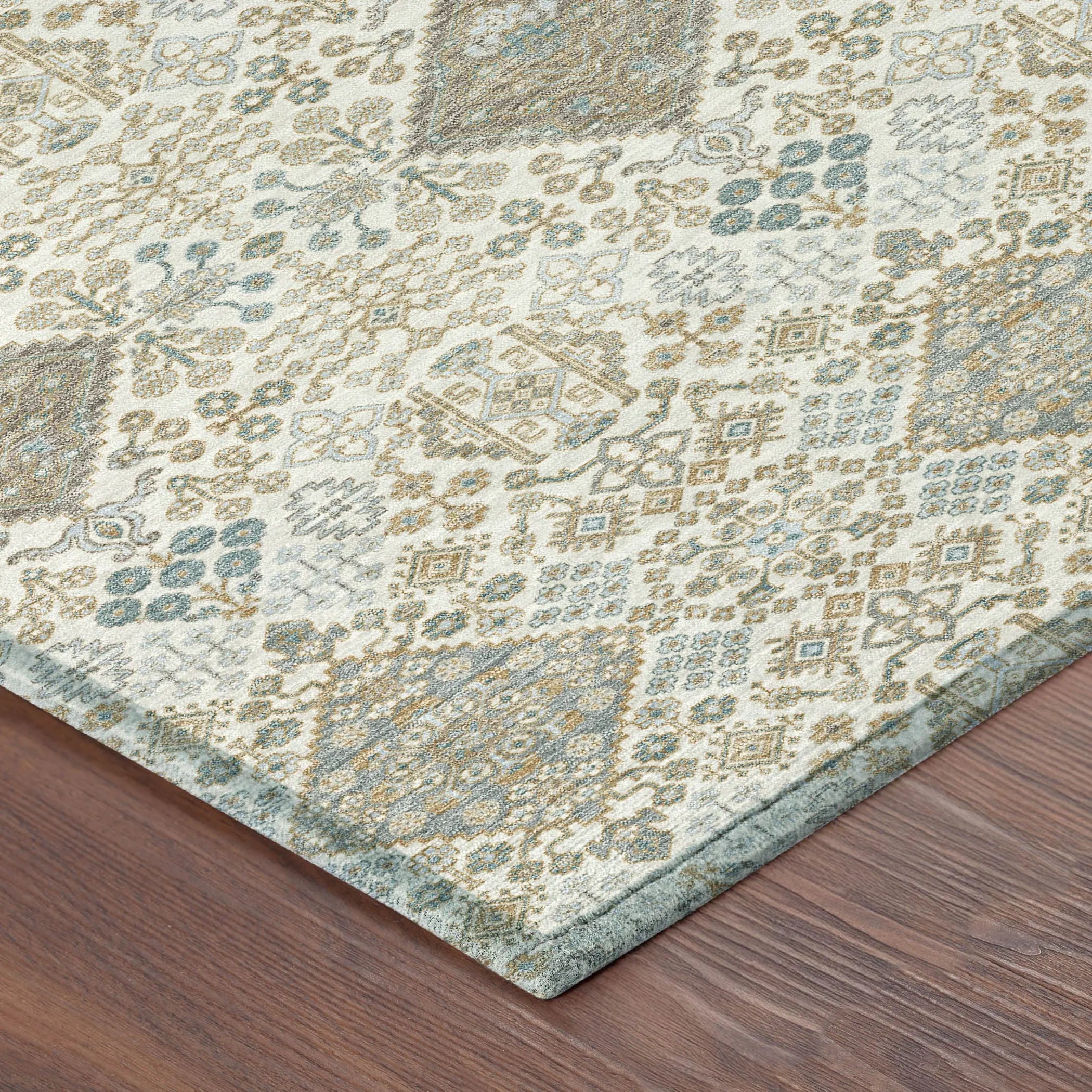 5' X 8' Ivory And Copper Geometric Washable Indoor Outdoor Area Rug Homeroots Outdoor