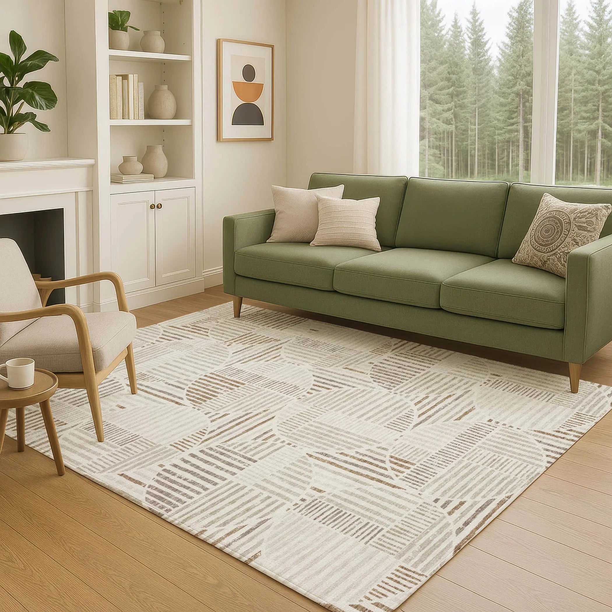 5' X 8' Ivory And Graphite Geometric Washable Indoor Outdoor Area Rug Homeroots Outdoor