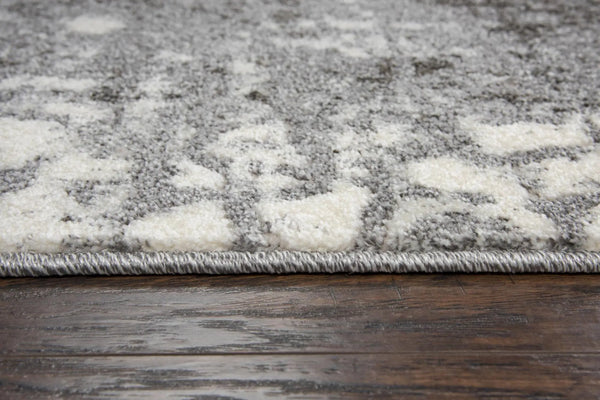 5' X 8' Ivory And Gray Abstract Area Rug Homeroots Home Decor