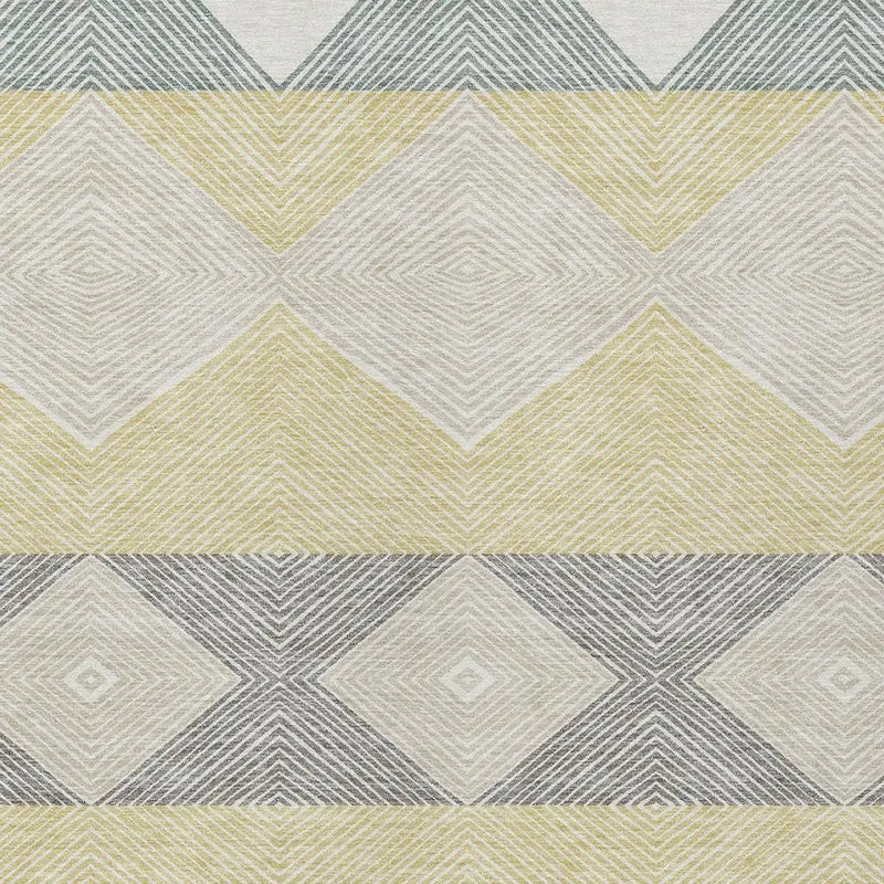 5' X 8' Ivory And Gray Geometric Washable Indoor Outdoor Area Rug Homeroots Outdoor