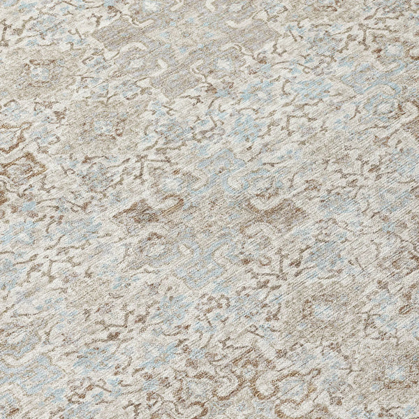 5' X 8' Ivory And Gray Oriental Washable Indoor Outdoor Area Rug Homeroots Outdoor