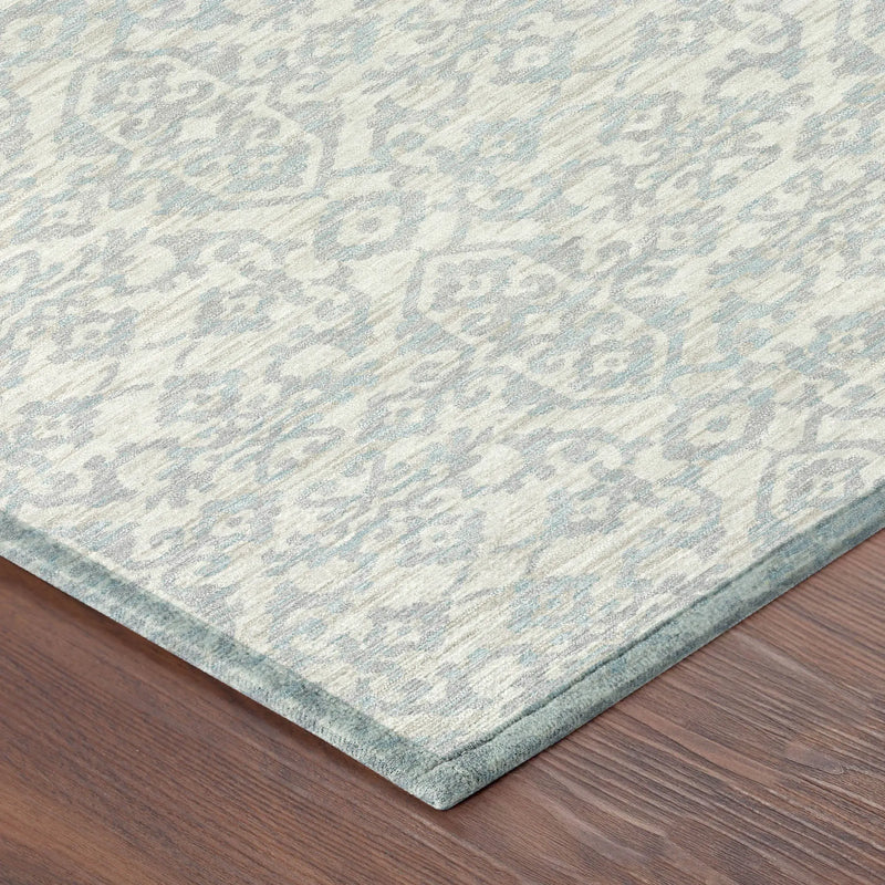 5' X 8' Ivory And Gray Oriental Washable Indoor Outdoor Area Rug Homeroots Outdoor