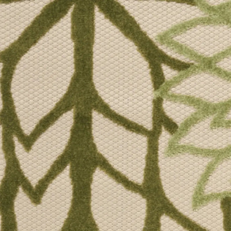 5' X 8' Ivory And Green Floral Indoor Outdoor Area Rug Homeroots Outdoor