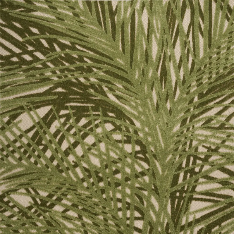 5' X 8' Ivory And Green Palm Leaf Indoor Outdoor Area Rug Homeroots Outdoor