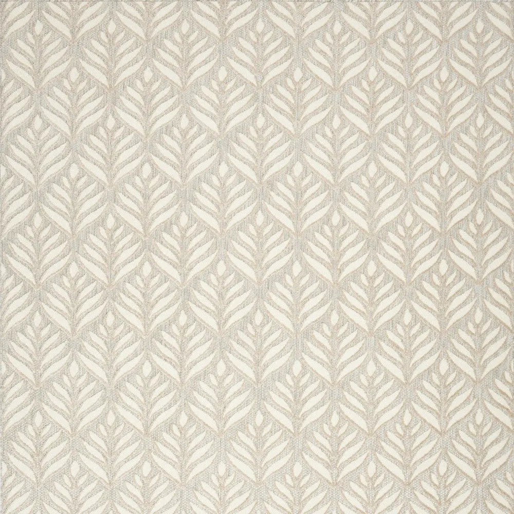 5' X 8' Ivory And Grey Floral Stain Resistant Non Skid Area Rug Homeroots Outdoor