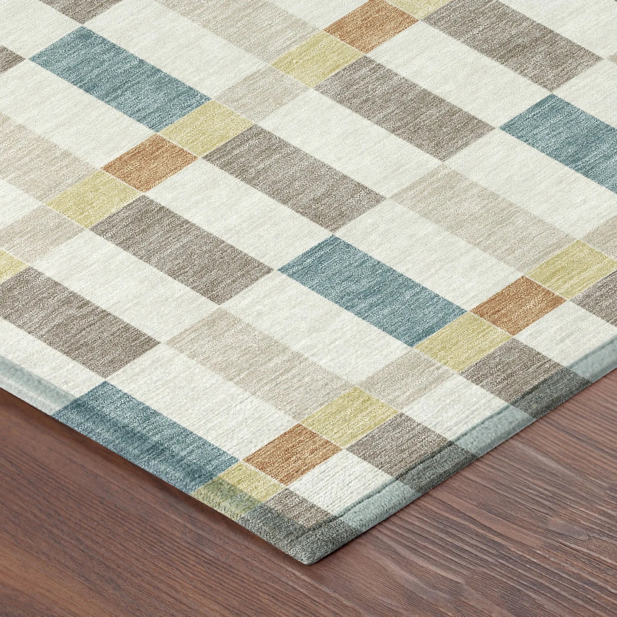 5' X 8' Ivory And Khaki Geometric Washable Indoor Outdoor Area Rug Homeroots Outdoor