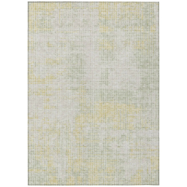 5' X 8' Ivory And Linen Abstract Washable Indoor Outdoor Area Rug Homeroots Outdoor