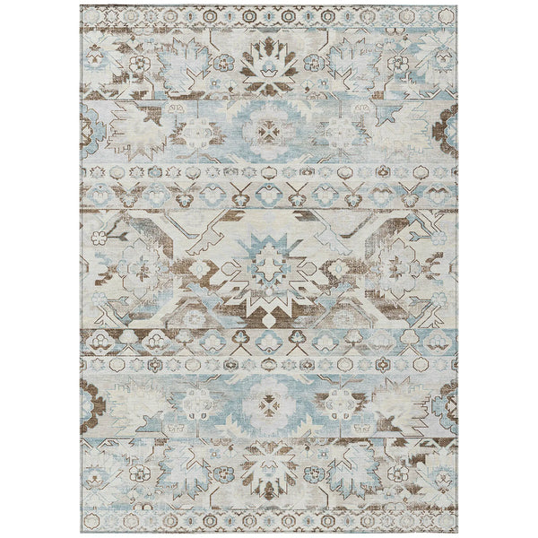 5' X 8' Ivory And Linen Cactus Washable Indoor Outdoor Area Rug Homeroots Outdoor