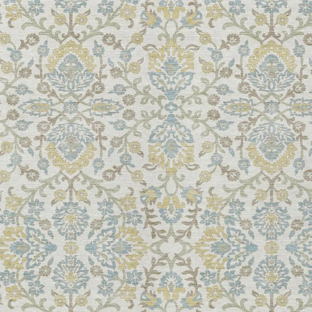 5' X 8' Ivory And Linen Geometric Washable Indoor Outdoor Area Rug Homeroots Outdoor