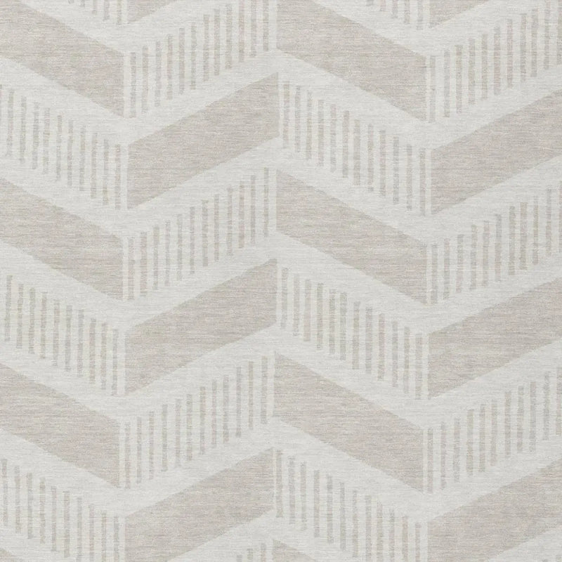 5' X 8' Ivory And Linen Geometric Washable Indoor Outdoor Area Rug Homeroots Outdoor