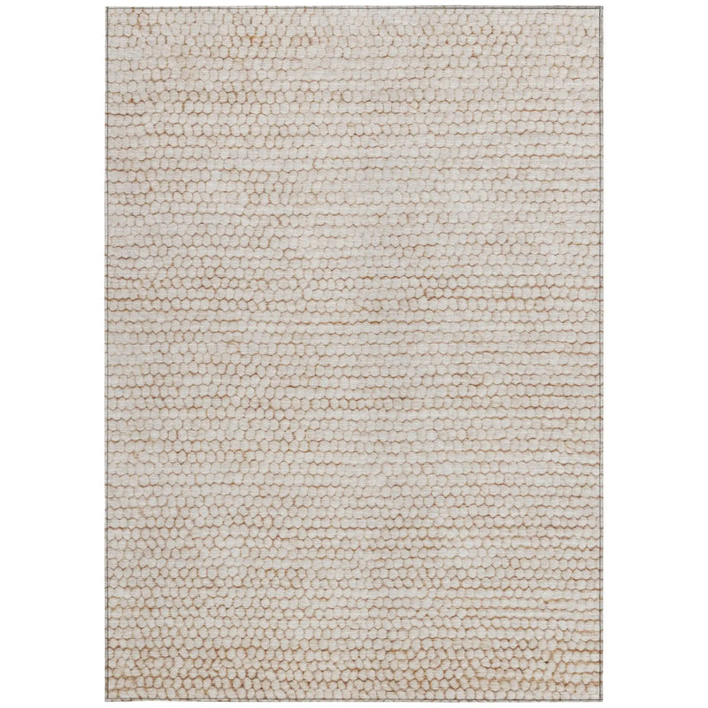 5' X 8' Ivory And Linen Striped Washable Indoor Outdoor Area Rug Homeroots Outdoor