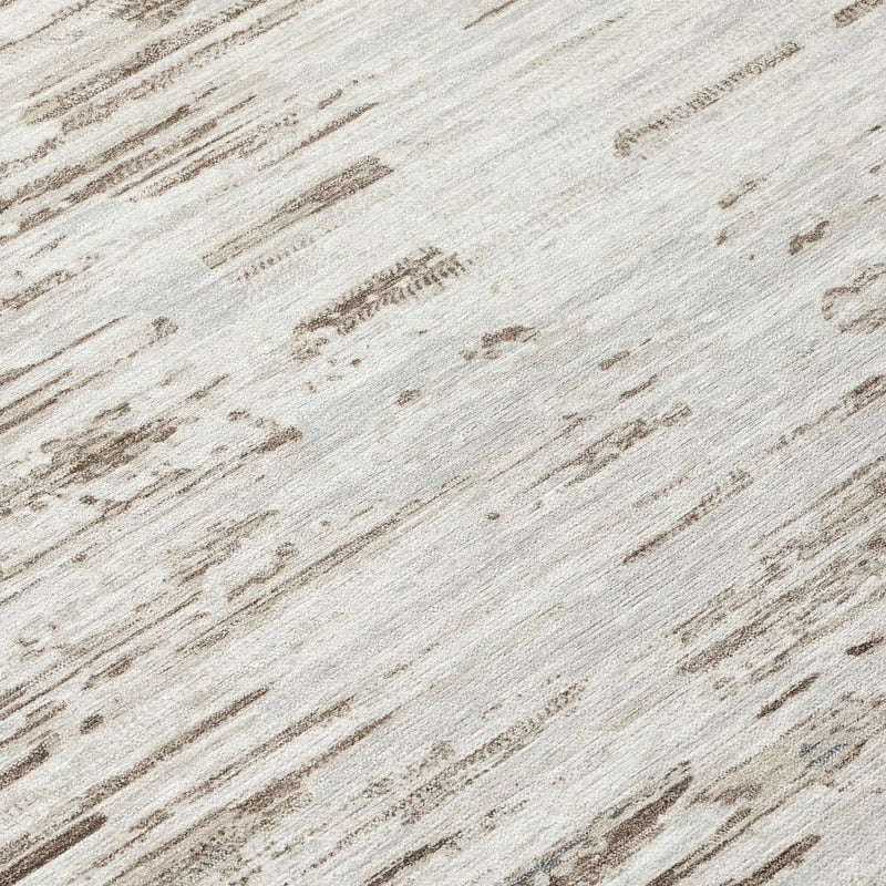 5' X 8' Ivory And Silver Abstract Washable Indoor Outdoor Area Rug Homeroots Outdoor