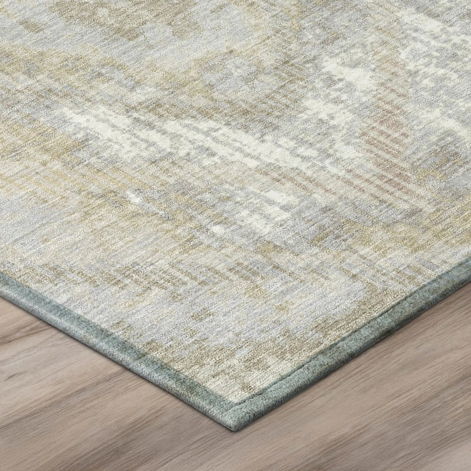 5' X 8' Ivory And Silver Abstract Washable Indoor Outdoor Area Rug Homeroots Outdoor