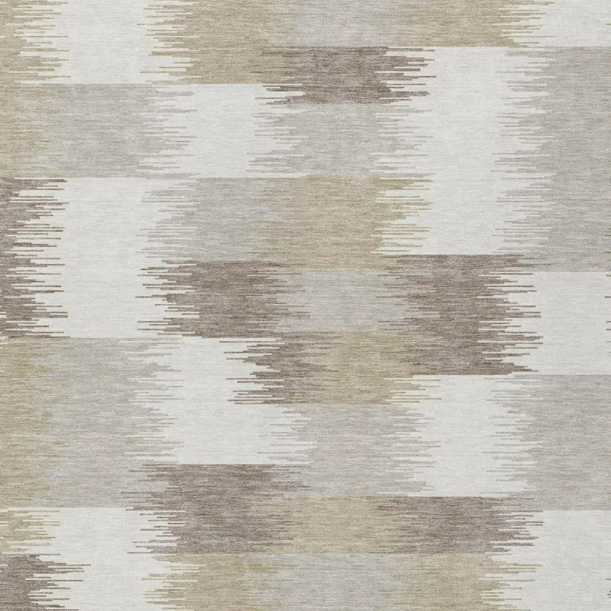 5' X 8' Ivory And Silver Geometric Washable Indoor Outdoor Area Rug Homeroots Outdoor