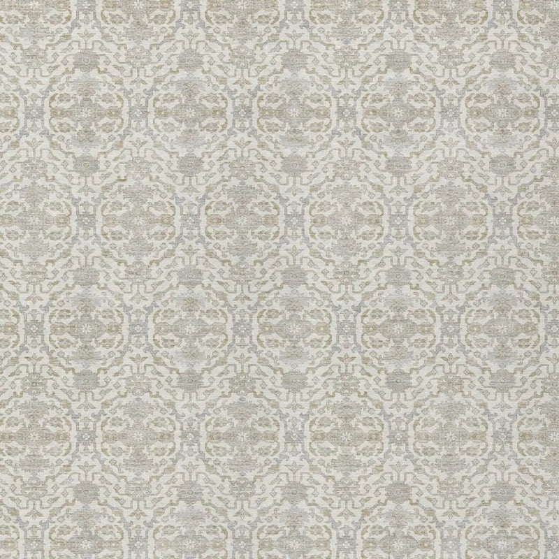 5' X 8' Ivory And Silver Oriental Washable Indoor Outdoor Area Rug Homeroots Outdoor