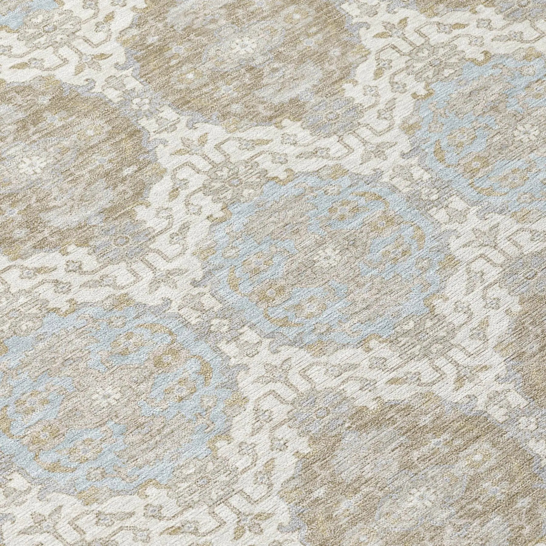 5' X 8' Ivory And Silver Striped Washable Indoor Outdoor Area Rug Homeroots Outdoor