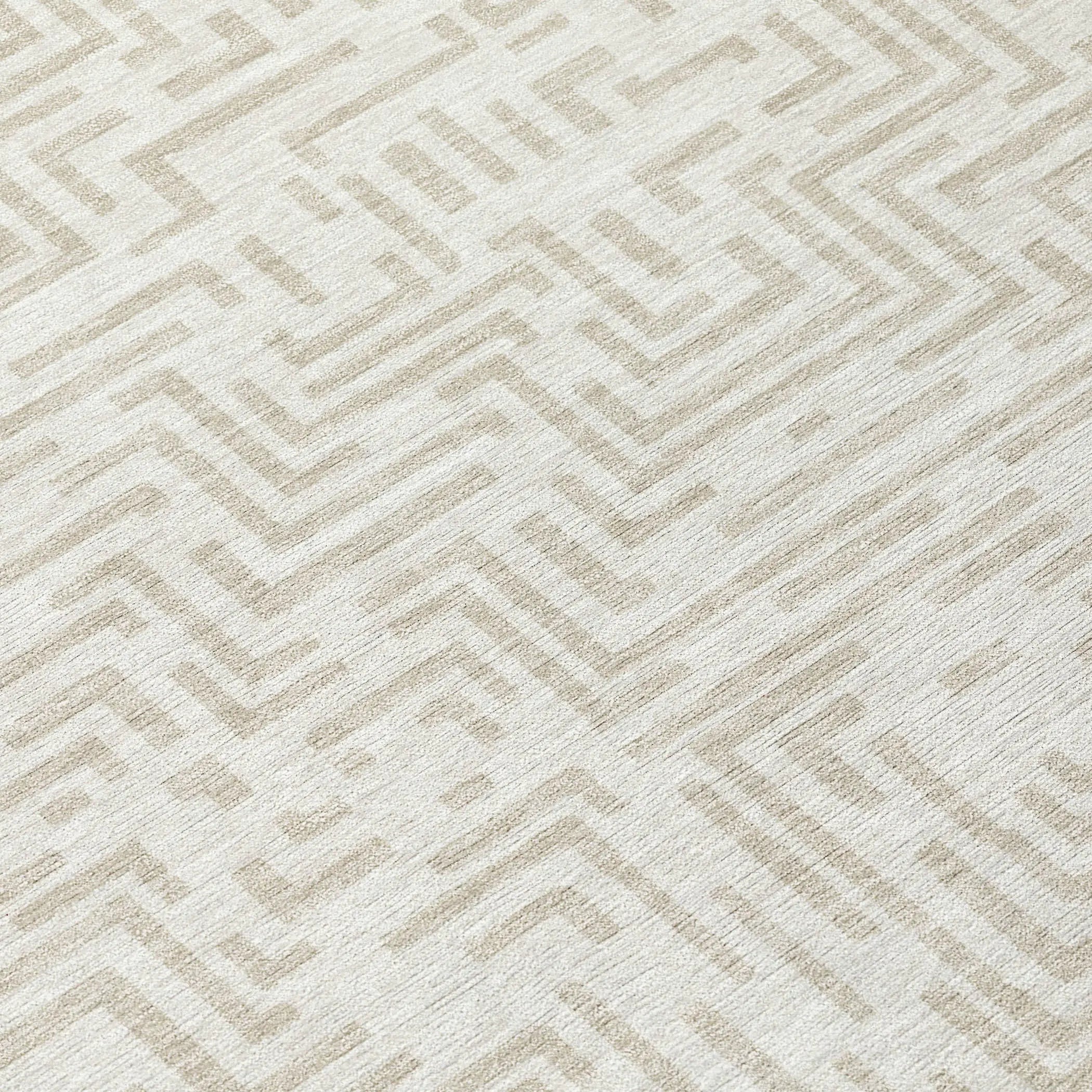 5' X 8' Ivory And Sky Blue Geometric Washable Indoor Outdoor Area Rug Homeroots Outdoor