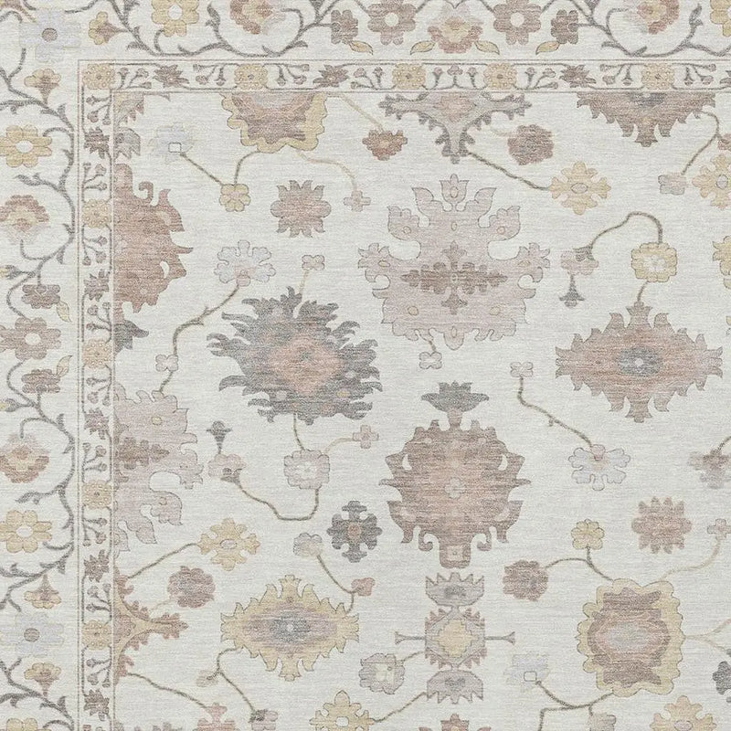5' X 8' Ivory And Sky Blue Oriental Washable Indoor Outdoor Area Rug Homeroots Outdoor