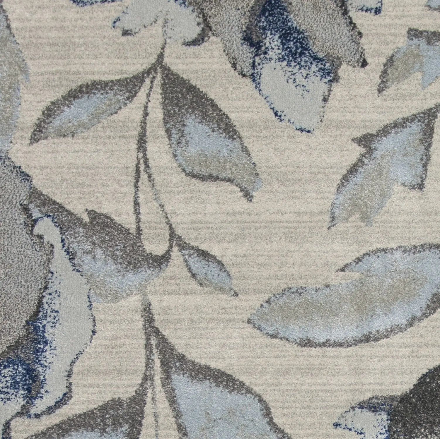 5' X 8' Ivory Blue And Gray Floral Vines Area Rug Homeroots Home Decor