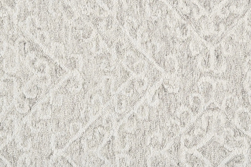 5' X 8' Ivory Gray And Taupe Wool Chevron Hand Tufted Area Rug Homeroots Home Decor