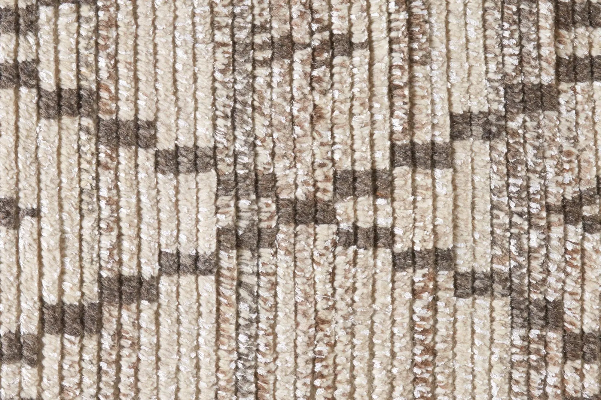 5' X 8' Ivory Gray And Taupe Wool Geometric Hand Knotted Area Rug Homeroots Home Decor