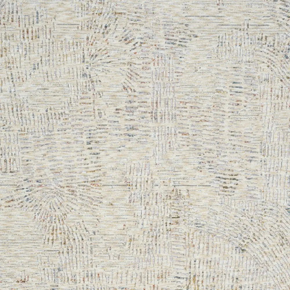 5' X 8' Ivory and Gray Abstract Area Rug Homeroots Home Decor