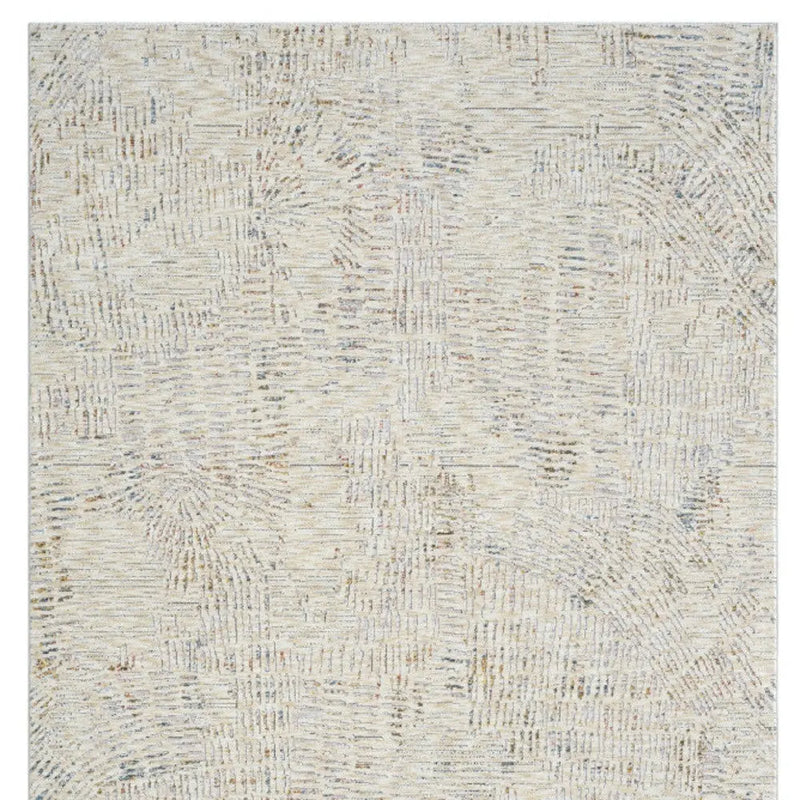 5' X 8' Ivory and Gray Abstract Area Rug Homeroots Home Decor
