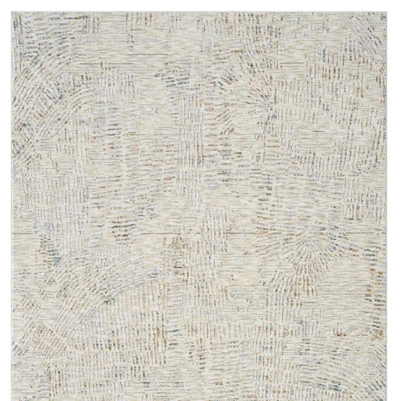 5' X 8' Ivory and Gray Abstract Area Rug Homeroots Home Decor