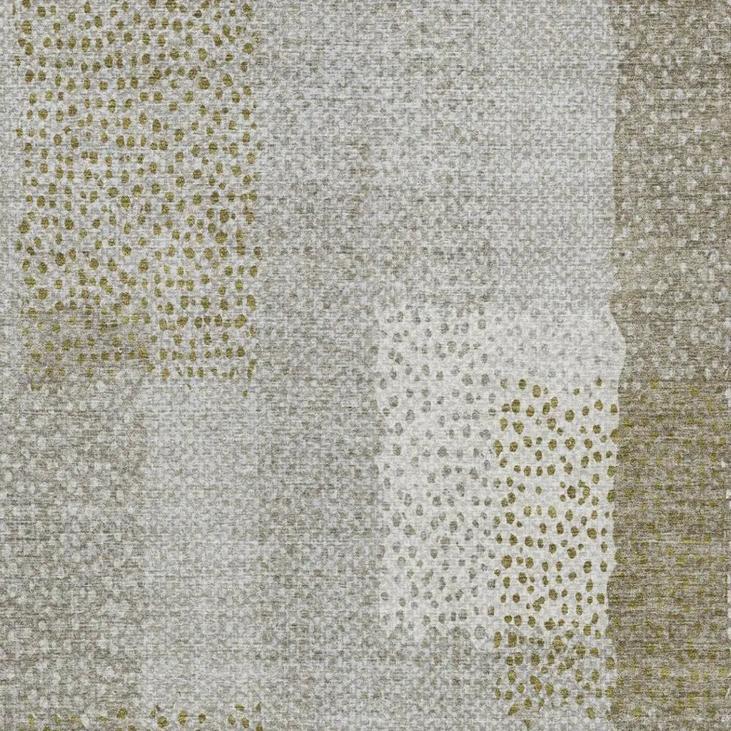 5' X 8' Khaki And Brown Abstract Washable Indoor Outdoor Area Rug Homeroots Outdoor