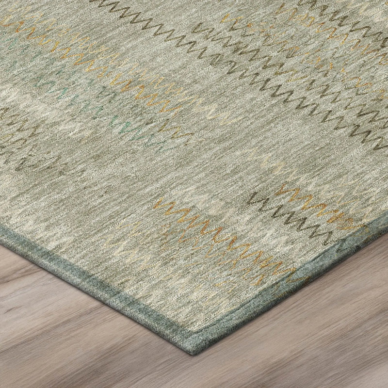 5' X 8' Khaki And Brown Abstract Washable Indoor Outdoor Area Rug Homeroots Outdoor