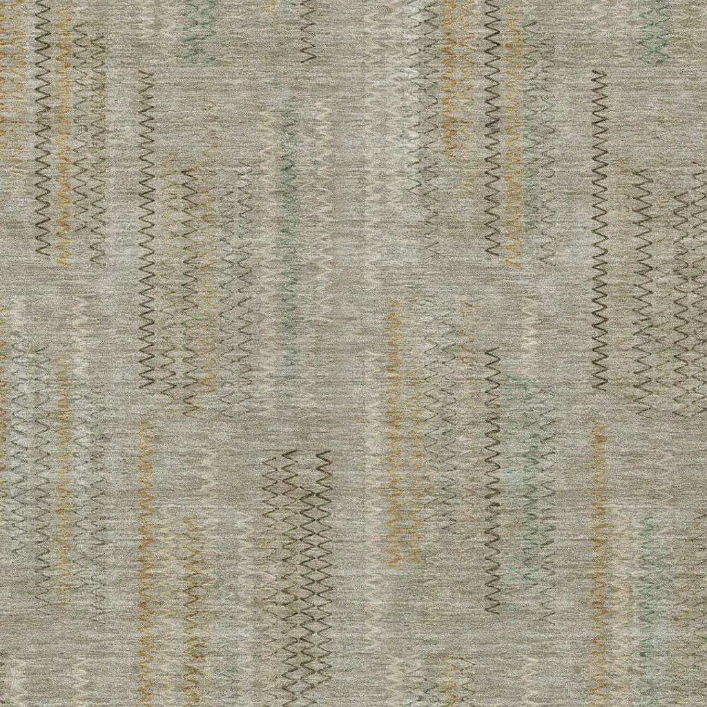 5' X 8' Khaki And Brown Abstract Washable Indoor Outdoor Area Rug Homeroots Outdoor