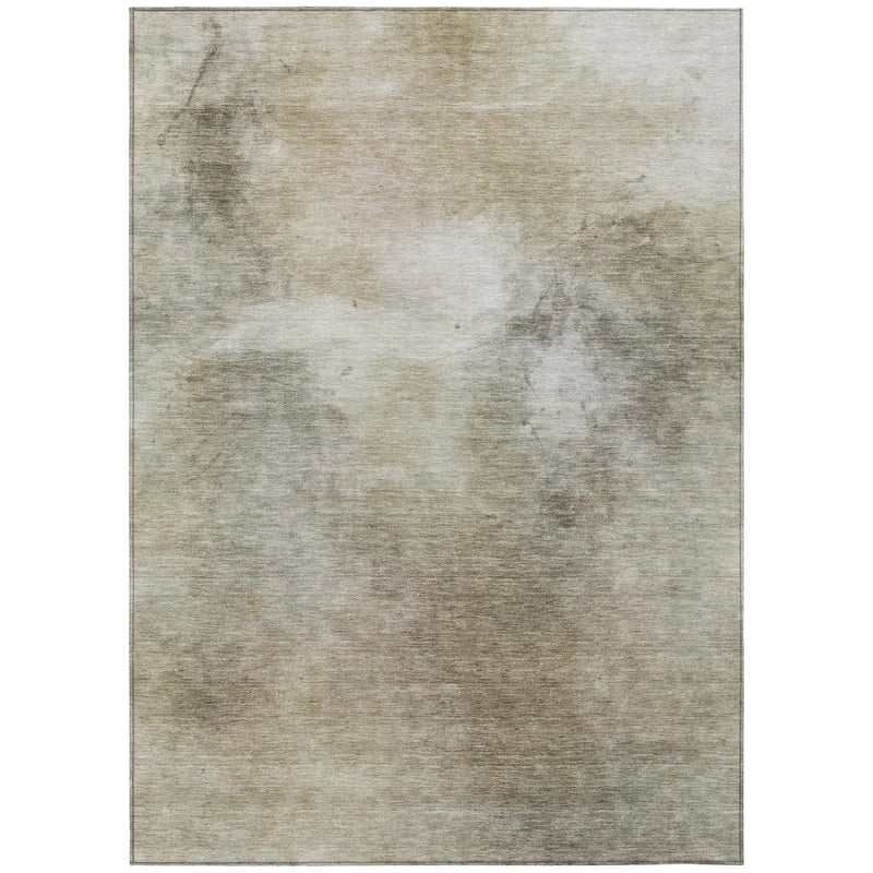 5' X 8' Khaki And Brown Abstract Washable Indoor Outdoor Area Rug Homeroots Outdoor