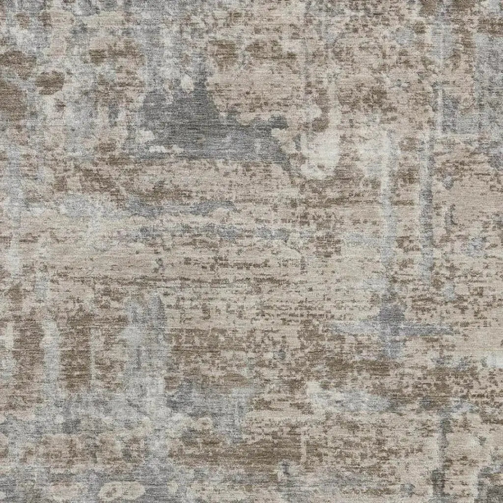5' X 8' Khaki And Brown Abstract Washable Indoor Outdoor Area Rug Homeroots Outdoor