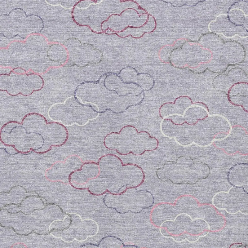 5' X 8' Lavender And Ivory Abstract Washable Indoor Outdoor Area Rug Homeroots Outdoor