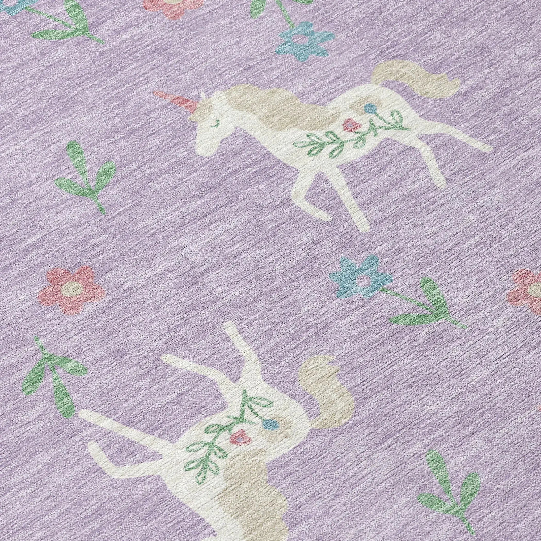 5' X 8' Lavender And Ivory Floral Washable Indoor Outdoor Area Rug Homeroots Outdoor