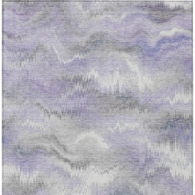 5' X 8' Lavender And Purple Abstract Washable Indoor Outdoor Area Rug Homeroots Outdoor