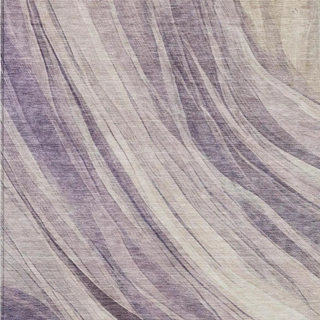 5' X 8' Lavender And Purple Abstract Washable Indoor Outdoor Area Rug Homeroots Outdoor