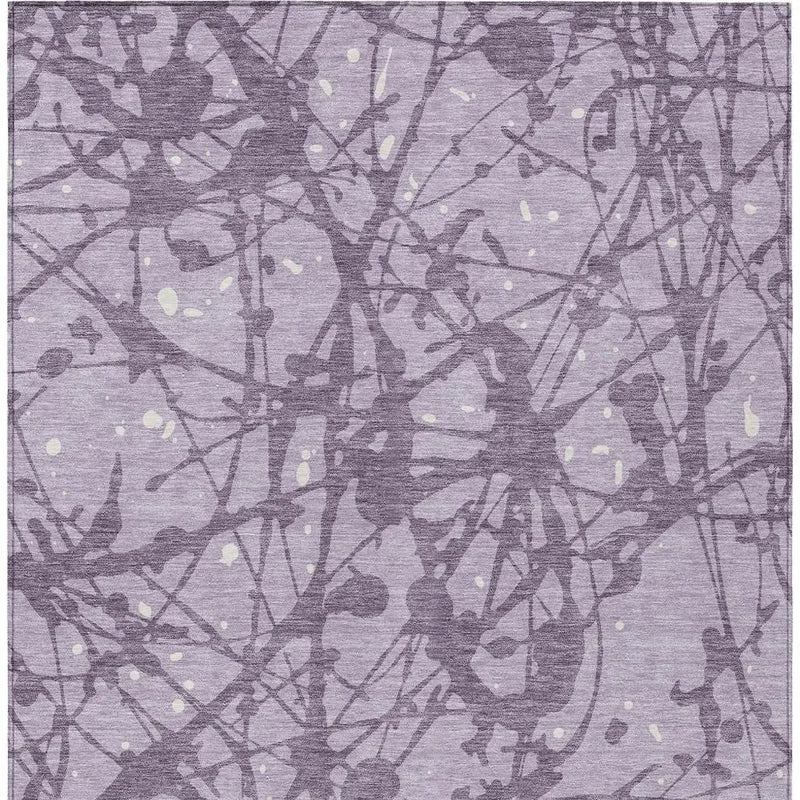5' X 8' Lavender And Purple Abstract Washable Indoor Outdoor Area Rug Homeroots Outdoor