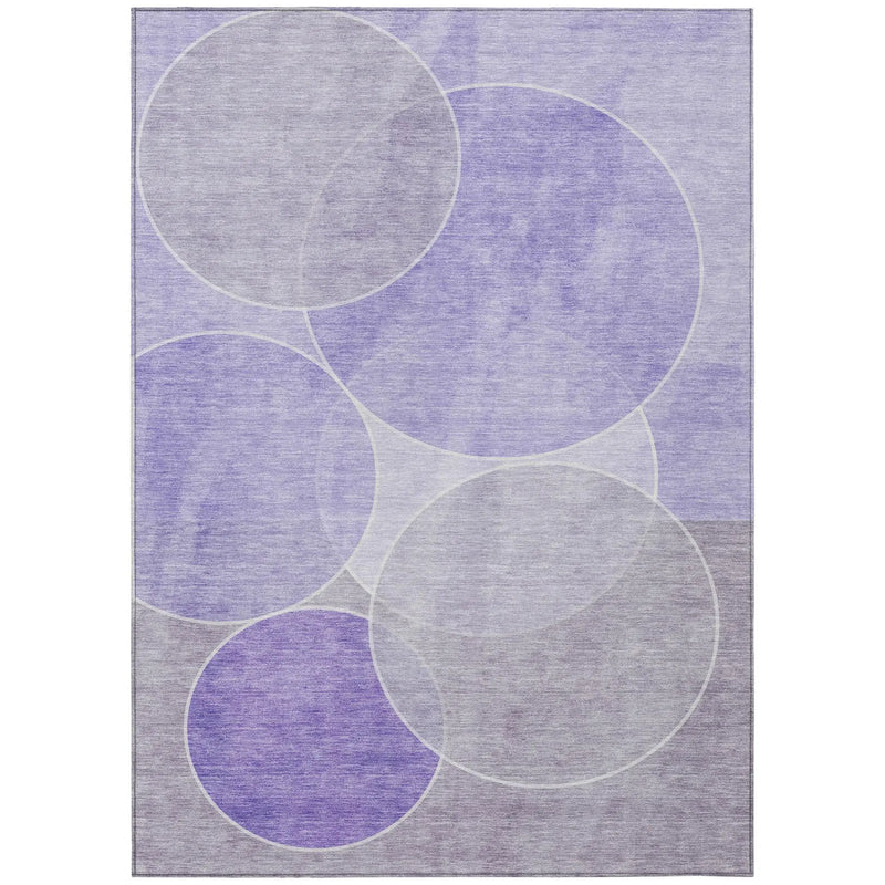 5' X 8' Lavender And Purple Geometric Washable Indoor Outdoor Area Rug Homeroots Outdoor