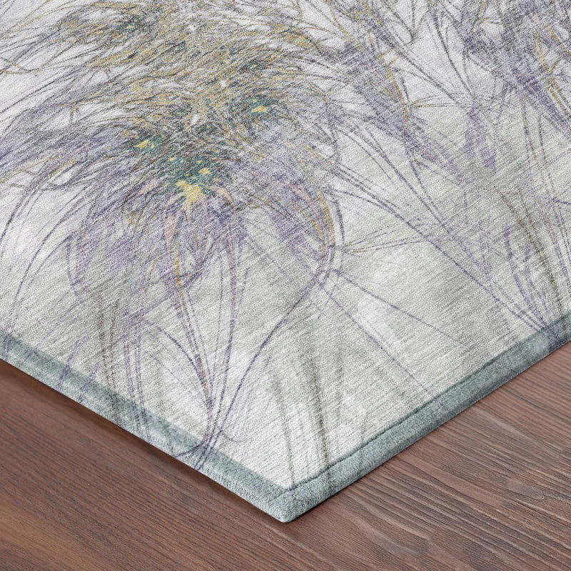 5' X 8' Lavender And Purple Oriental Washable Indoor Outdoor Area Rug Homeroots Outdoor