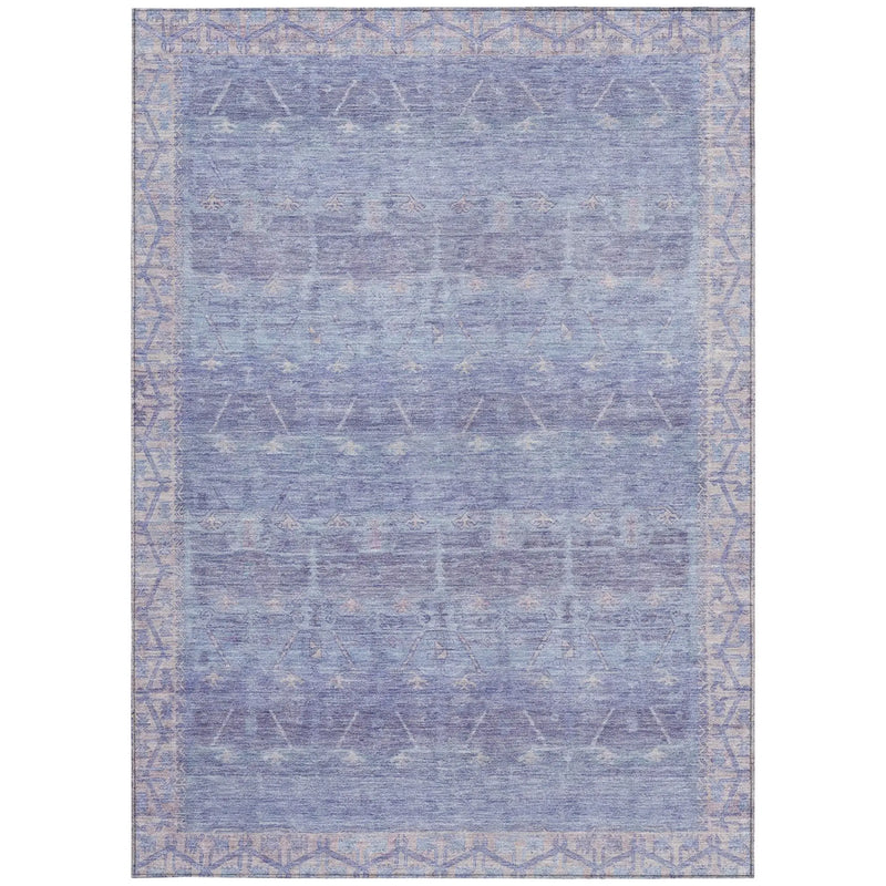 5' X 8' Lavender And Purple Tribal Washable Indoor Outdoor Area Rug Homeroots Outdoor