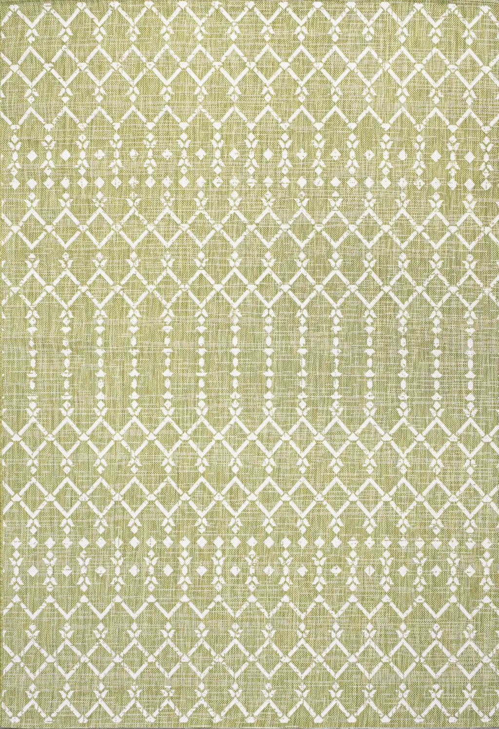 5' X 8' Light Green And Cream Trellis Indoor Outdoor Area Rug Homeroots Outdoor