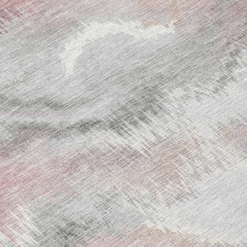 5' X 8' Mauve And Pink Abstract Washable Indoor Outdoor Area Rug Homeroots Outdoor