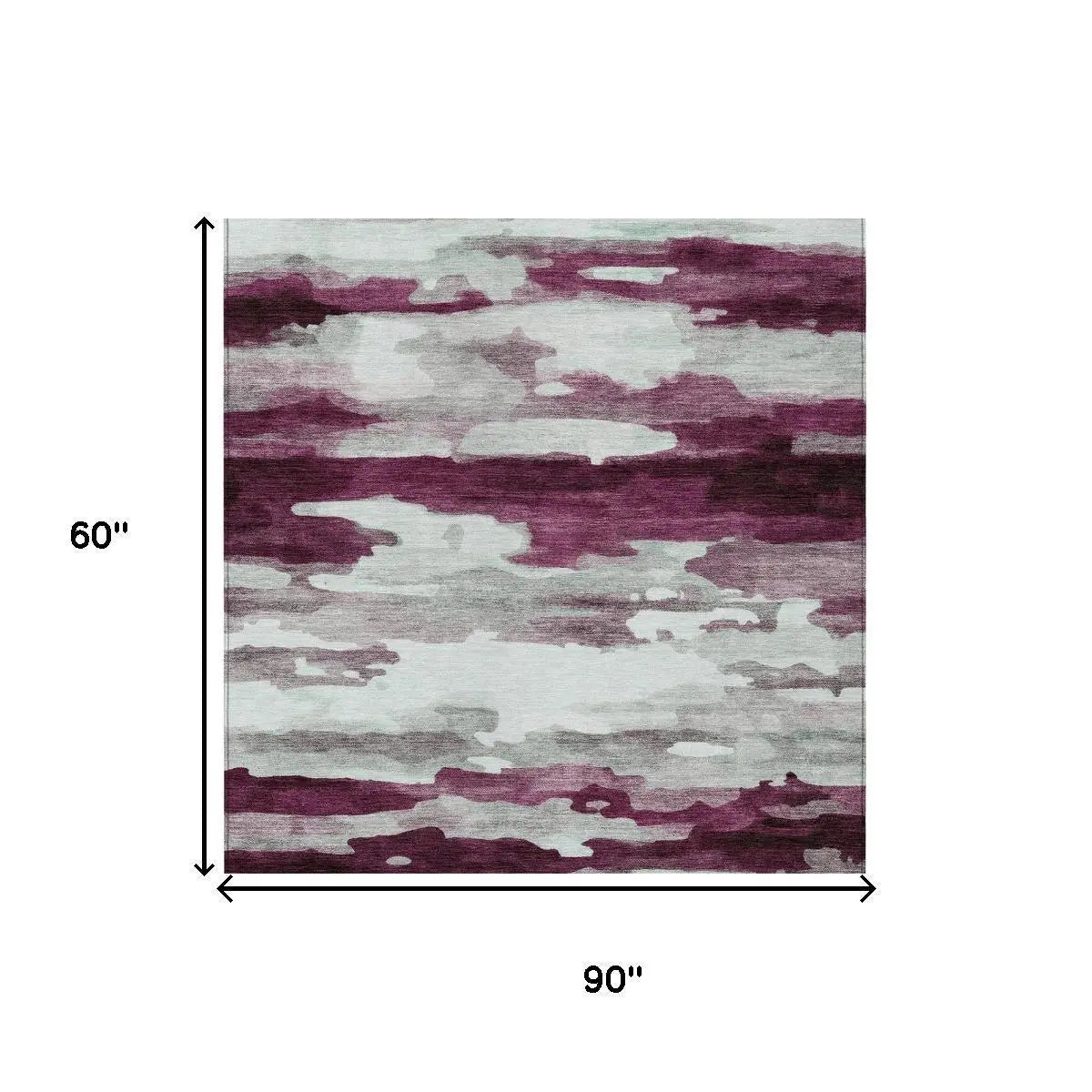 5' X 8' Merlot And Red Abstract Washable Indoor Outdoor Area Rug Homeroots Outdoor