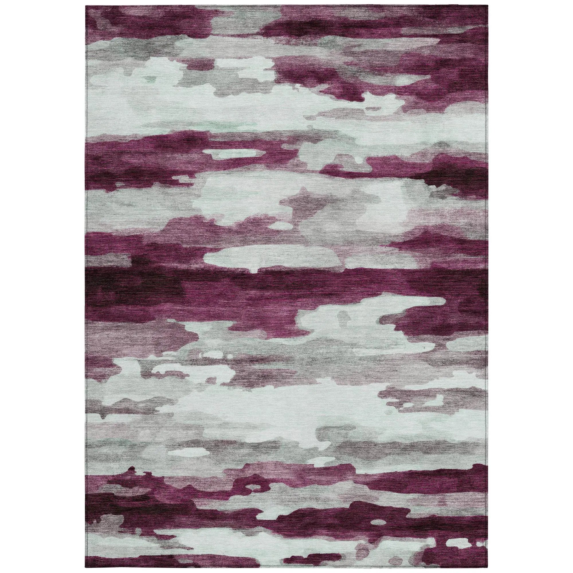 5' X 8' Merlot And Red Abstract Washable Indoor Outdoor Area Rug Homeroots Outdoor