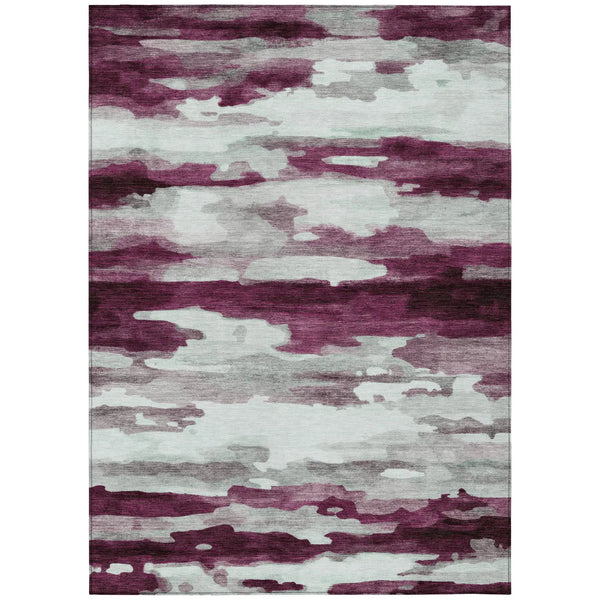 5' X 8' Merlot And Red Abstract Washable Indoor Outdoor Area Rug Homeroots Outdoor