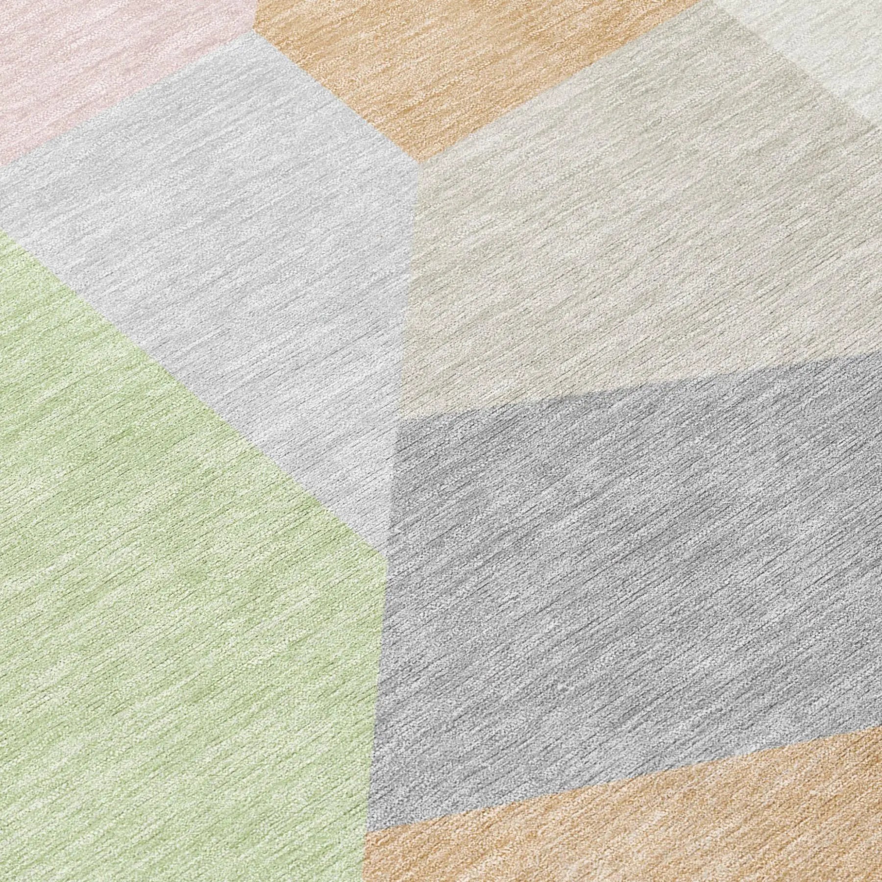 5' X 8' Mint Green And Green Geometric Washable Indoor Outdoor Area Rug Homeroots Outdoor