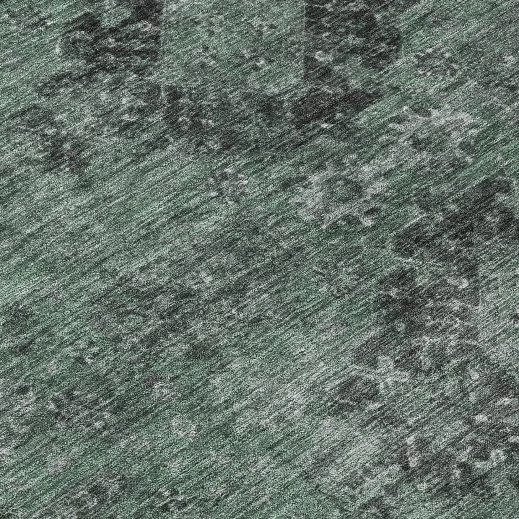 5' X 8' Mint Green And Green Oriental Washable Indoor Outdoor Area Rug Homeroots Outdoor