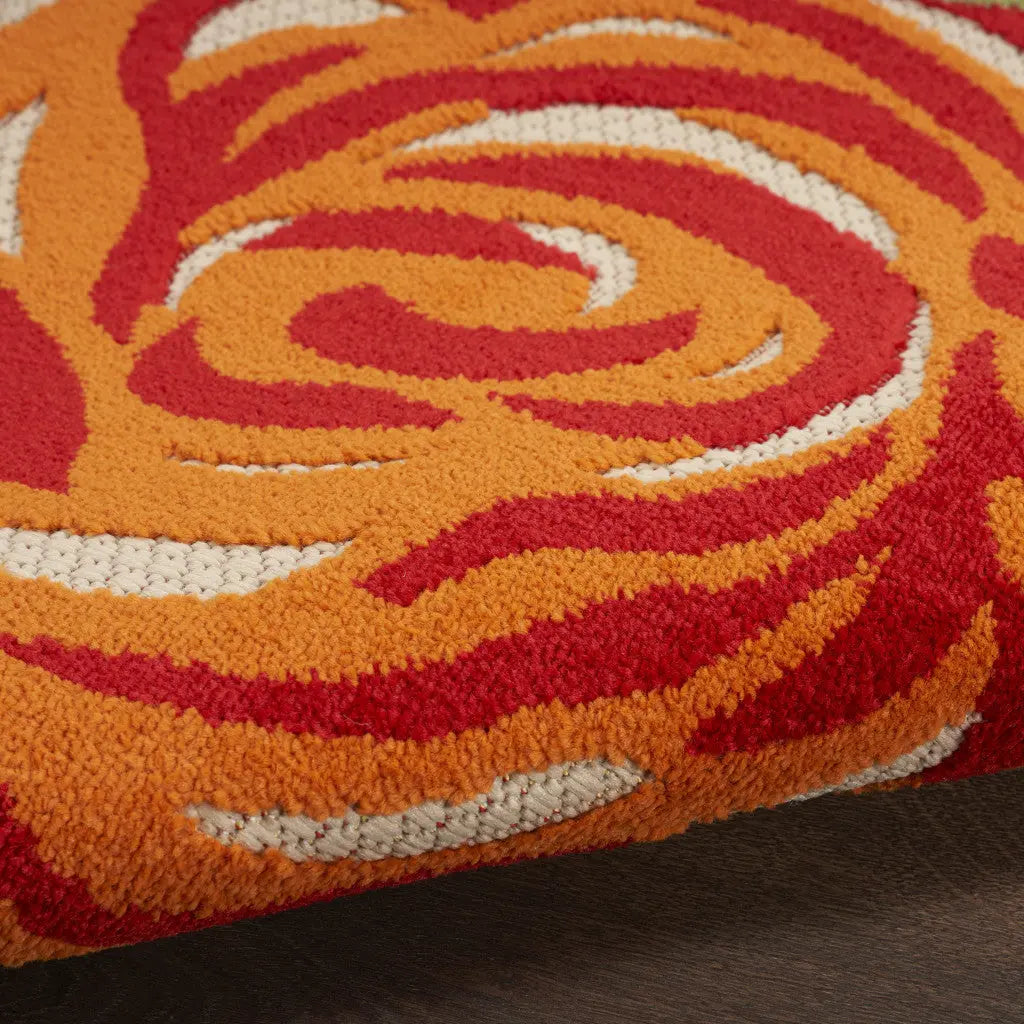 5' X 8' Multicolor Floral Stain Resistant Non Skid Area Rug Homeroots Outdoor